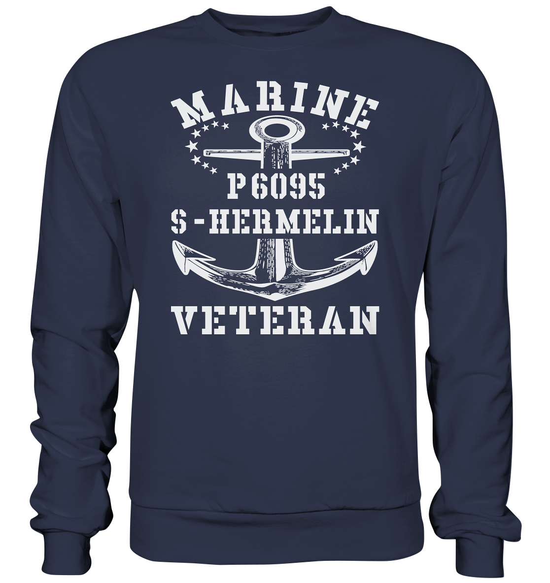 P6095 S-HERMELIN Marine Veteran - Premium Sweatshirt