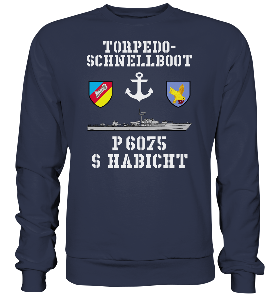 Torpedo-Schnellboot P6075 HABICHT Anker - Premium Sweatshirt
