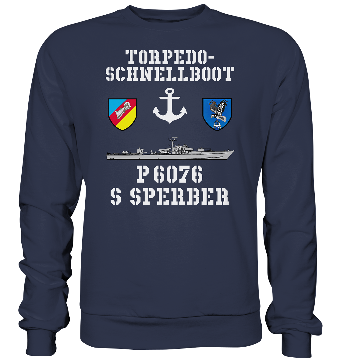 Torpedo-Schnellboot P6076 SPERBER Anker - Premium Sweatshirt