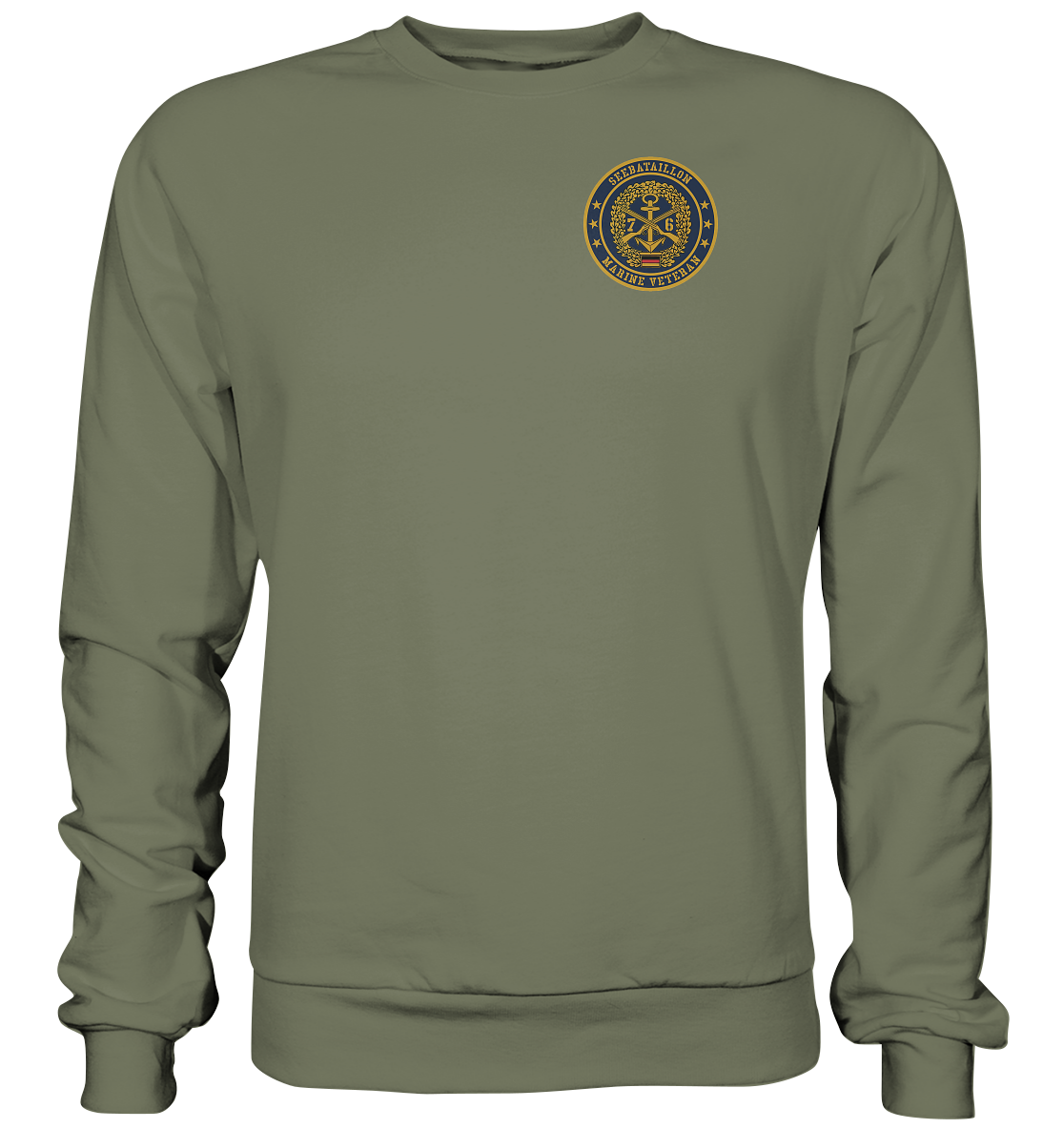 SEEBATAILLON 76er Marine Veteran Brustlogo  - Premium Sweatshirt