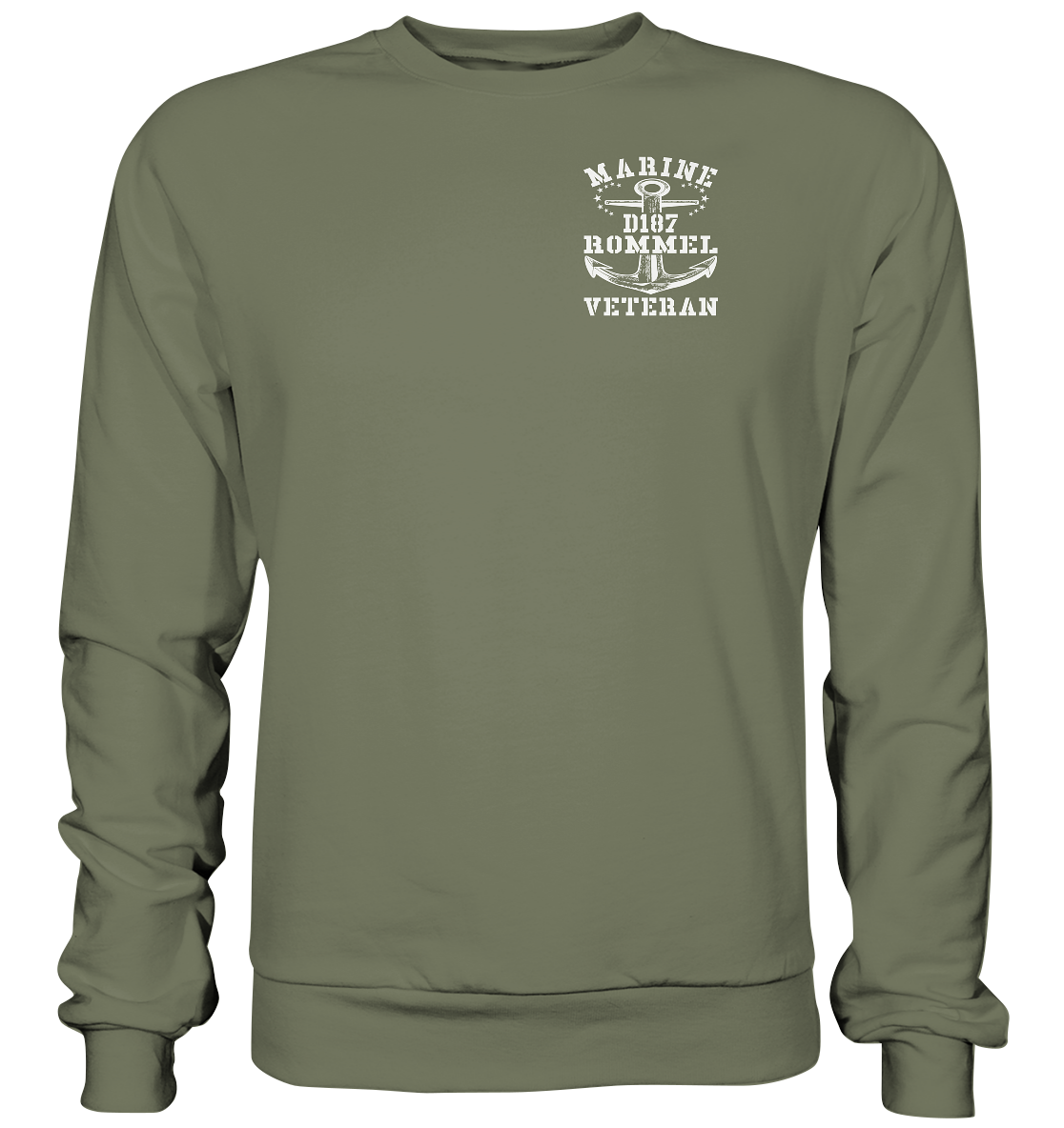 D187 Zerstörer ROMMEL Marine Veteran Brustlogo - Premium Sweatshirt