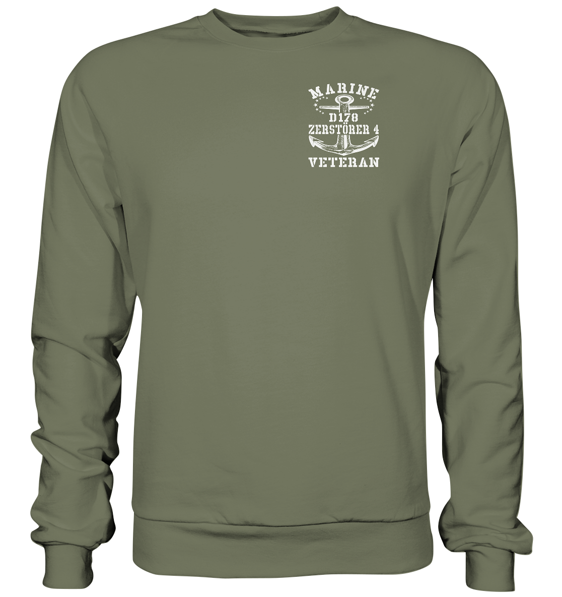 D178 ZERSTÖRER 4 Marine Veteran Brustlogo - Premium Sweatshirt
