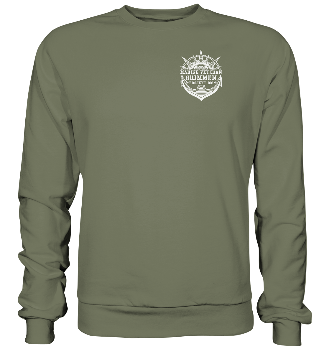 Projekt 108 GRIMMEN Marine Veteran Brustlogo - Premium Sweatshirt
