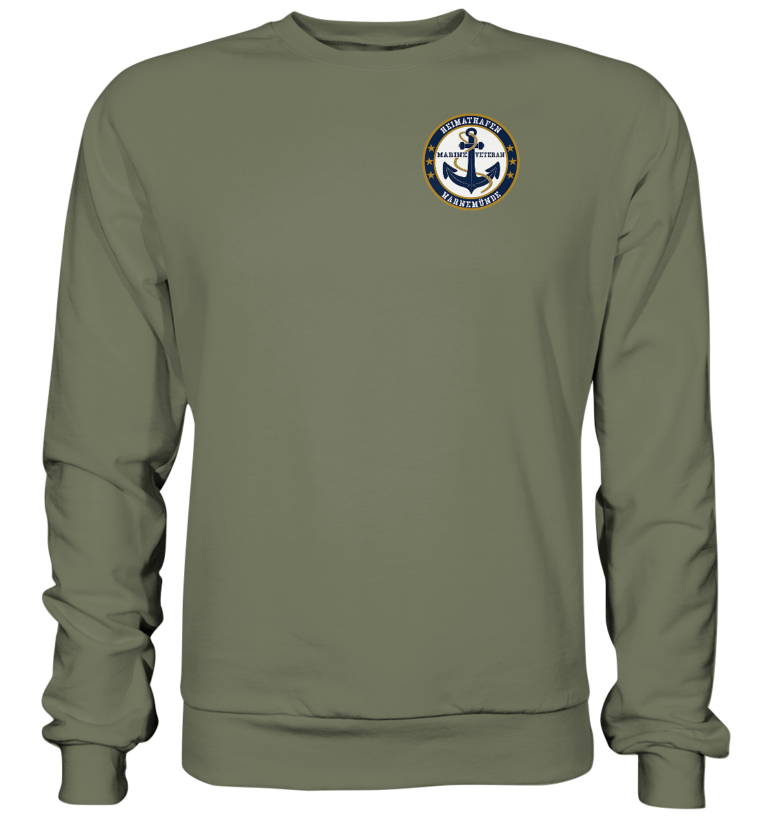 Marine Veteran Heimathafen WARNEMÜNDE Brustlogo - Premium Sweatshirt