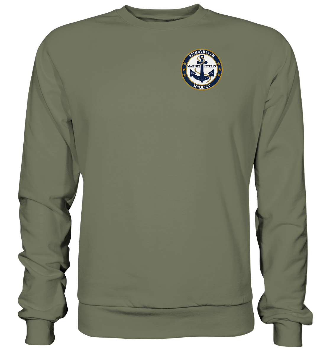 Marine Veteran Heimathafen WOLGAST Brustlogo - Premium Sweatshirt