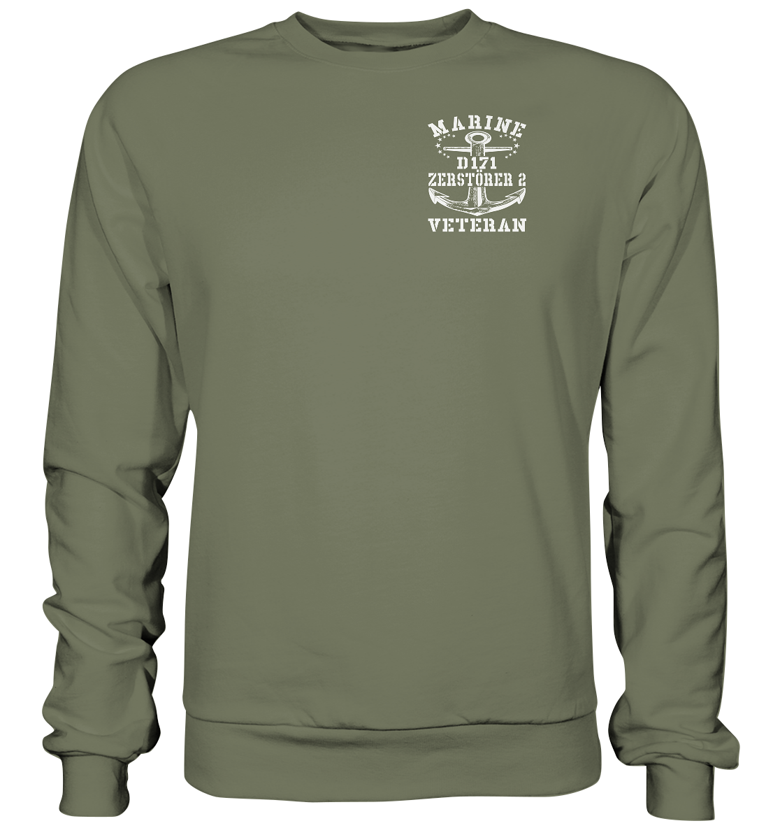 D171 ZERSTÖRER 2 Marine Veteran Brustlogo - Premium Sweatshirt