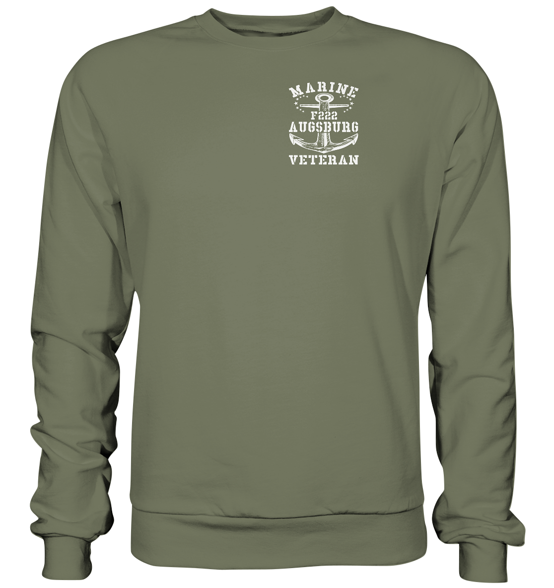 Fregatte F222 AUGSBURG Marine Veteran Brustlogo - Premium Sweatshirt