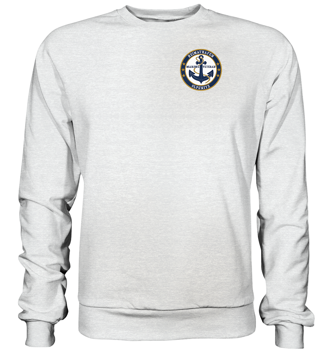Marine Veteran Heimathafen OLPENITZ Brustlogo  - Premium Sweatshirt