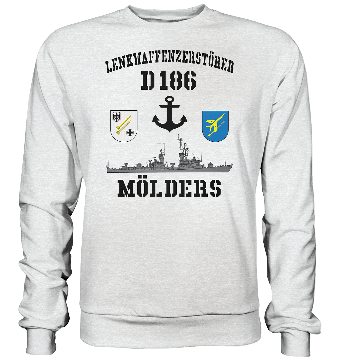 Lenkwaffenzerstörer D186 MÖLDERS Anker - Premium Sweatshirt