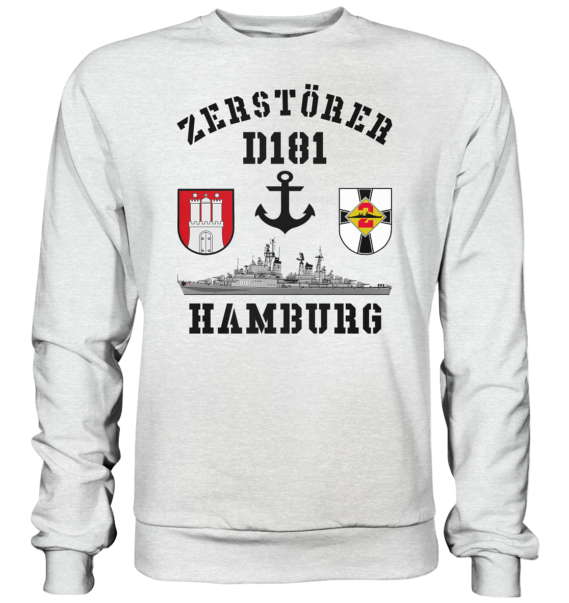 Zerstörer D181 HAMBURG Anker - Premium Sweatshirt
