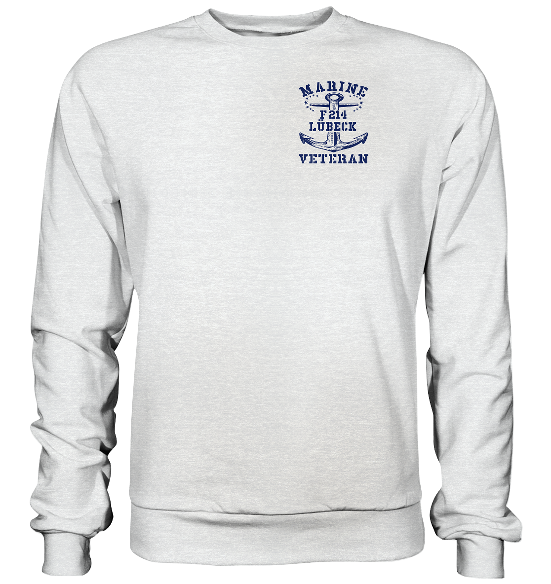 Fregatte F214 LÜBECK Marine Veteran Brustlogo - Premium Sweatshirt