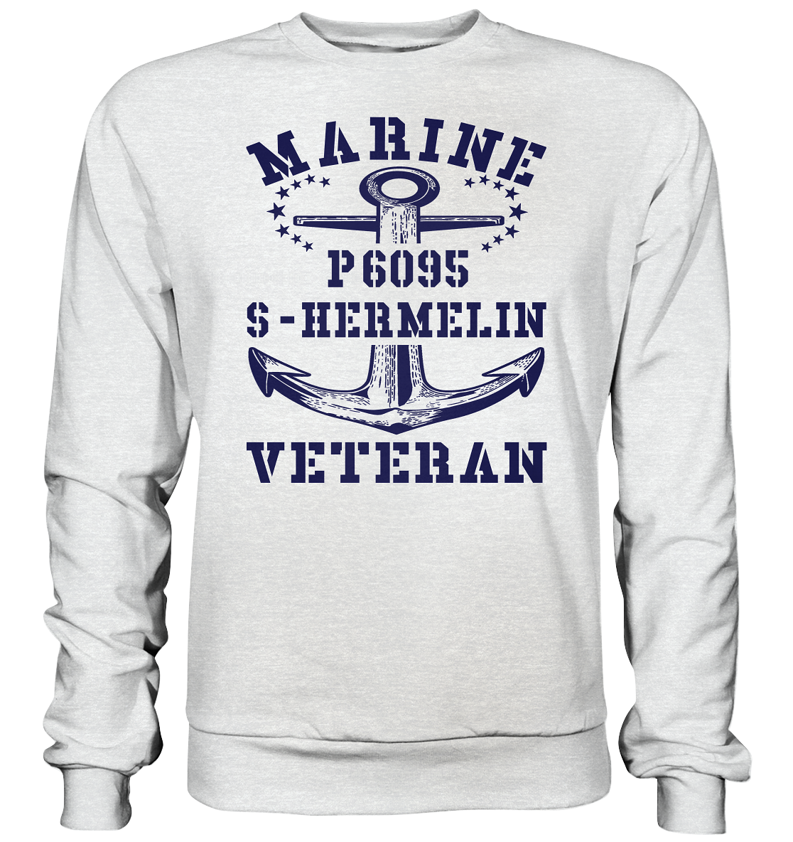 P6095 S-HERMELIN Marine Veteran - Premium Sweatshirt