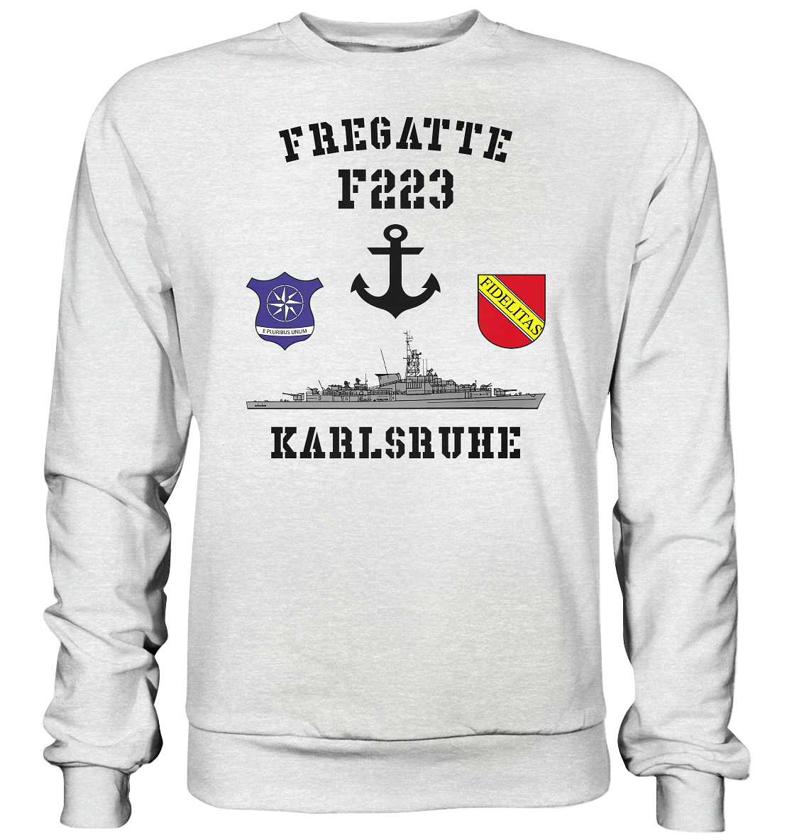 Fregatte F223 KARLSRUHE Anker  - Premium Sweatshirt