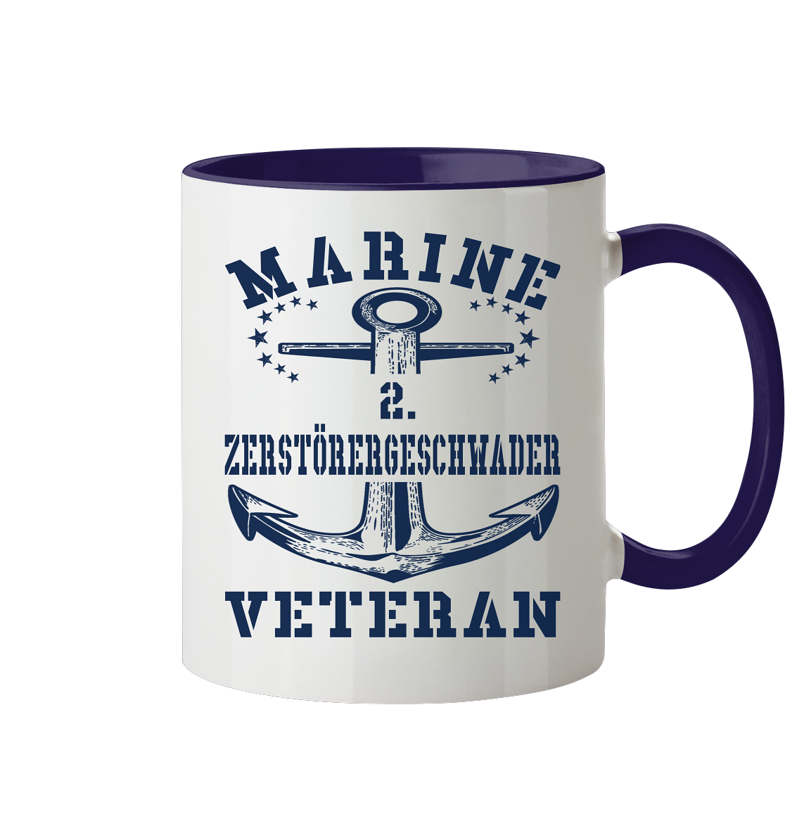 2. Zerstörergeschwader Marine Veteran - Tasse zweifarbig