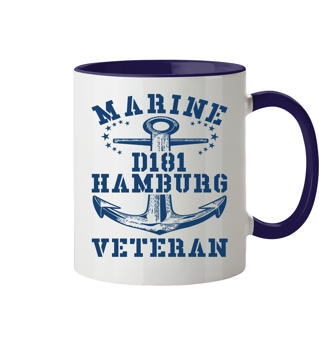 Zerstörer D181 HAMBURG Marine Veteran - Tasse zweifarbig