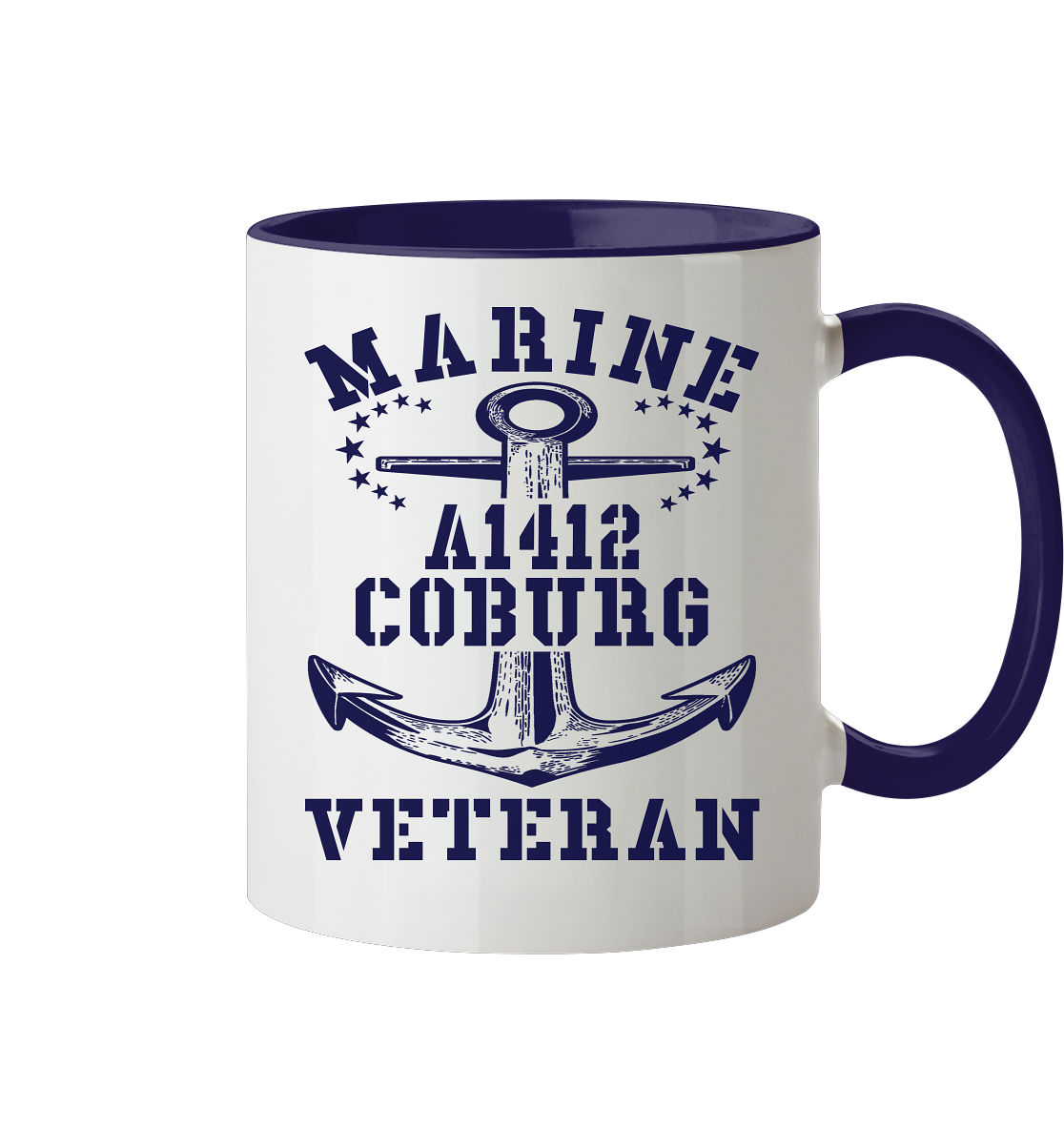 Troßschiff A1412 COBURG Marine Veteran  - Tasse zweifarbig