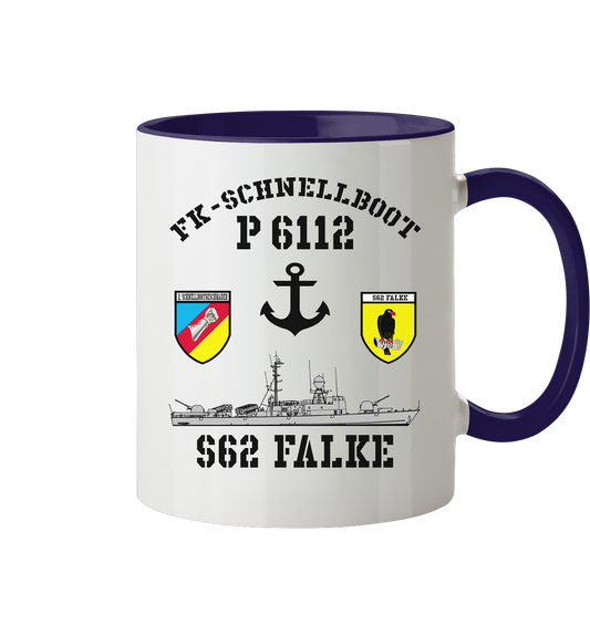 FK-Schnellboot P6112 FALKE 2.SG Anker  - Tasse zweifarbig