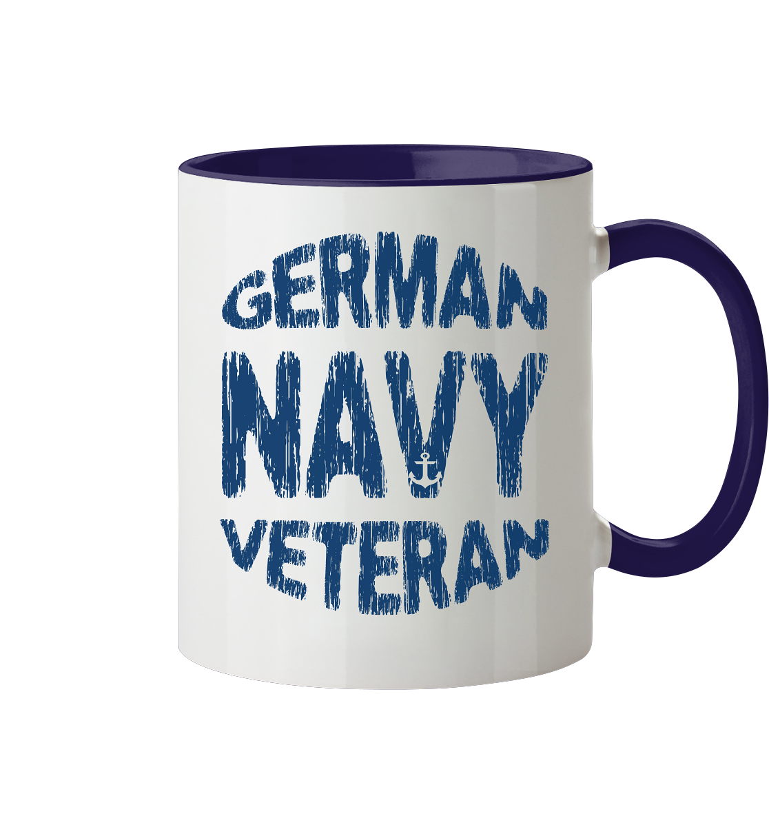 German Navy Veteran Anker - Tasse zweifarbig
