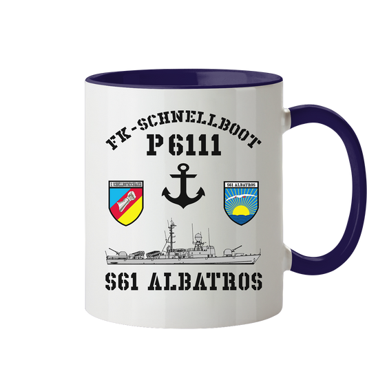 FK-Schnellboot P6111 ALBATROS 2.SG Anker - Tasse zweifarbig