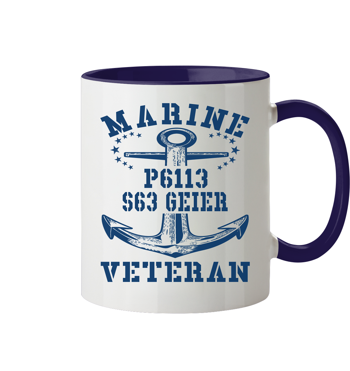 FK-Schnellboot P6113 GEIER Marine Veteran - Tasse zweifarbig