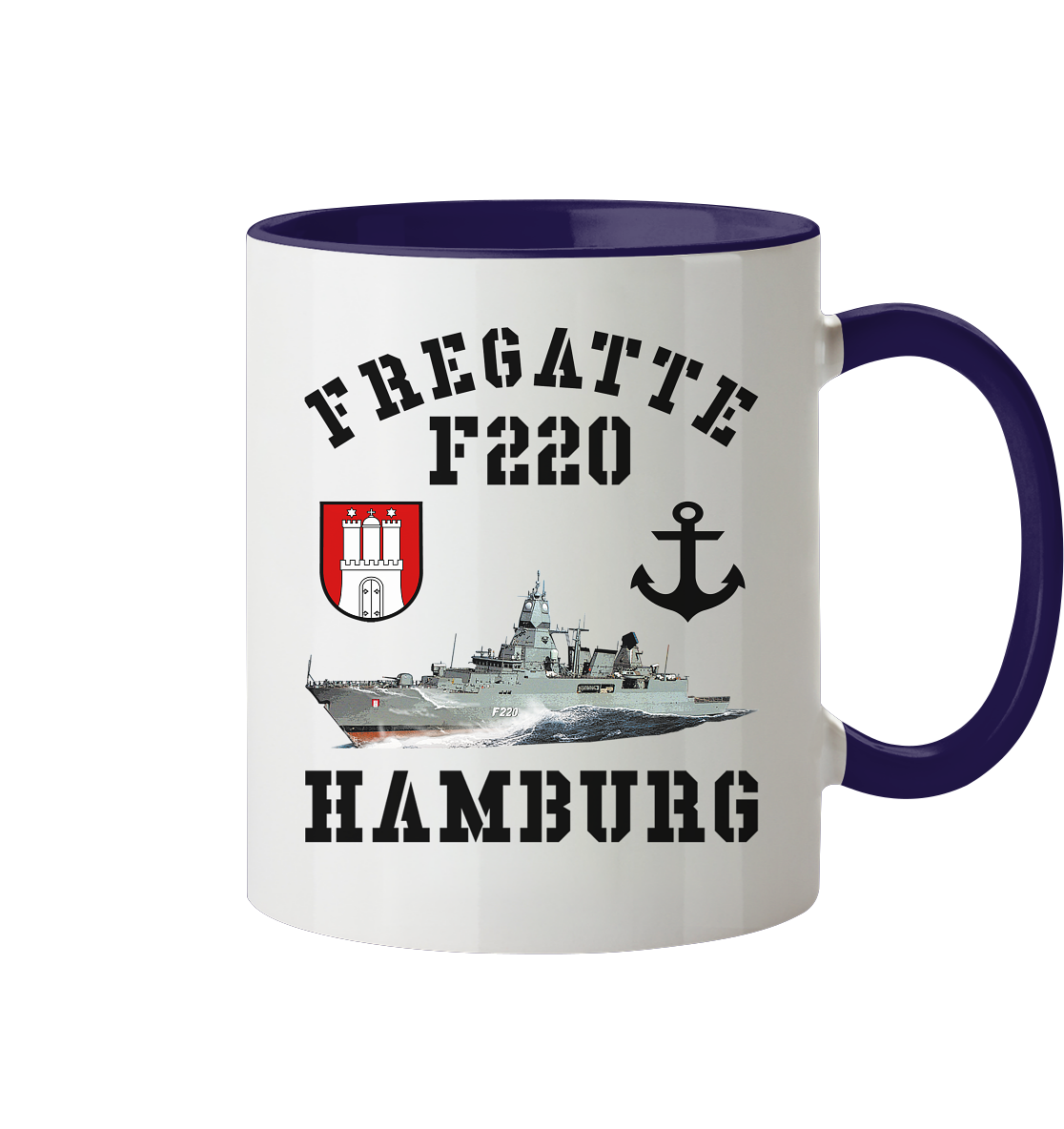 Fregatte F220 HAMBURG Anker - Tasse zweifarbig