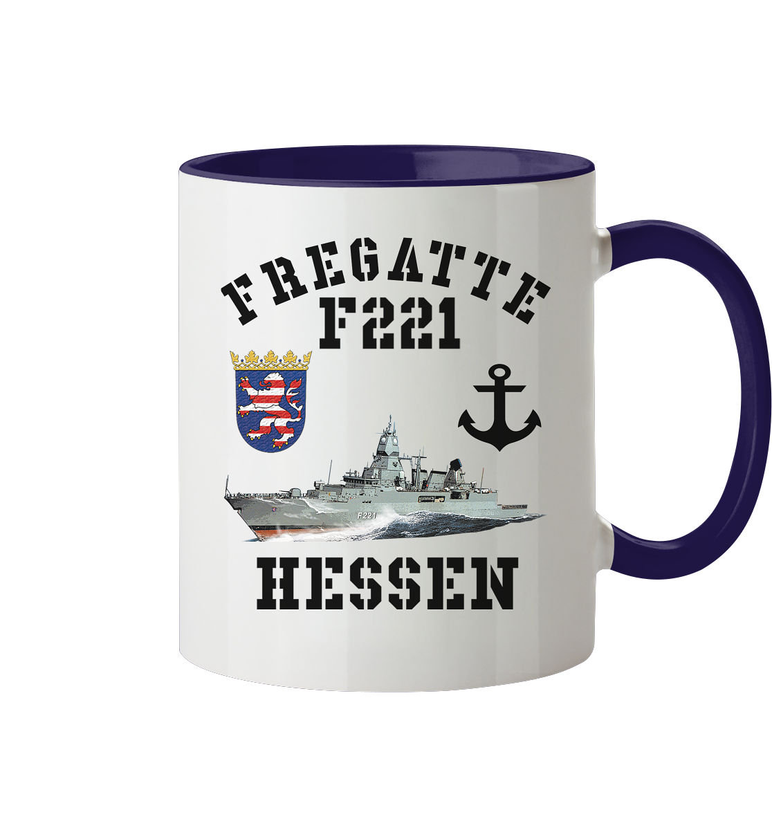 Fregatte F221 HESSEN Anker - Tasse zweifarbig