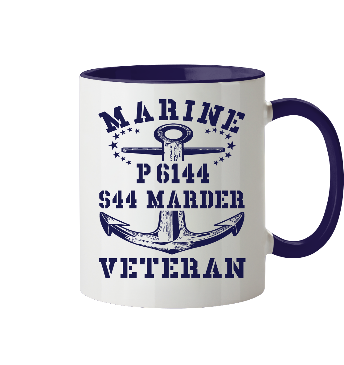 P6144 S44 MARDER Marine Veteran - Tasse zweifarbig