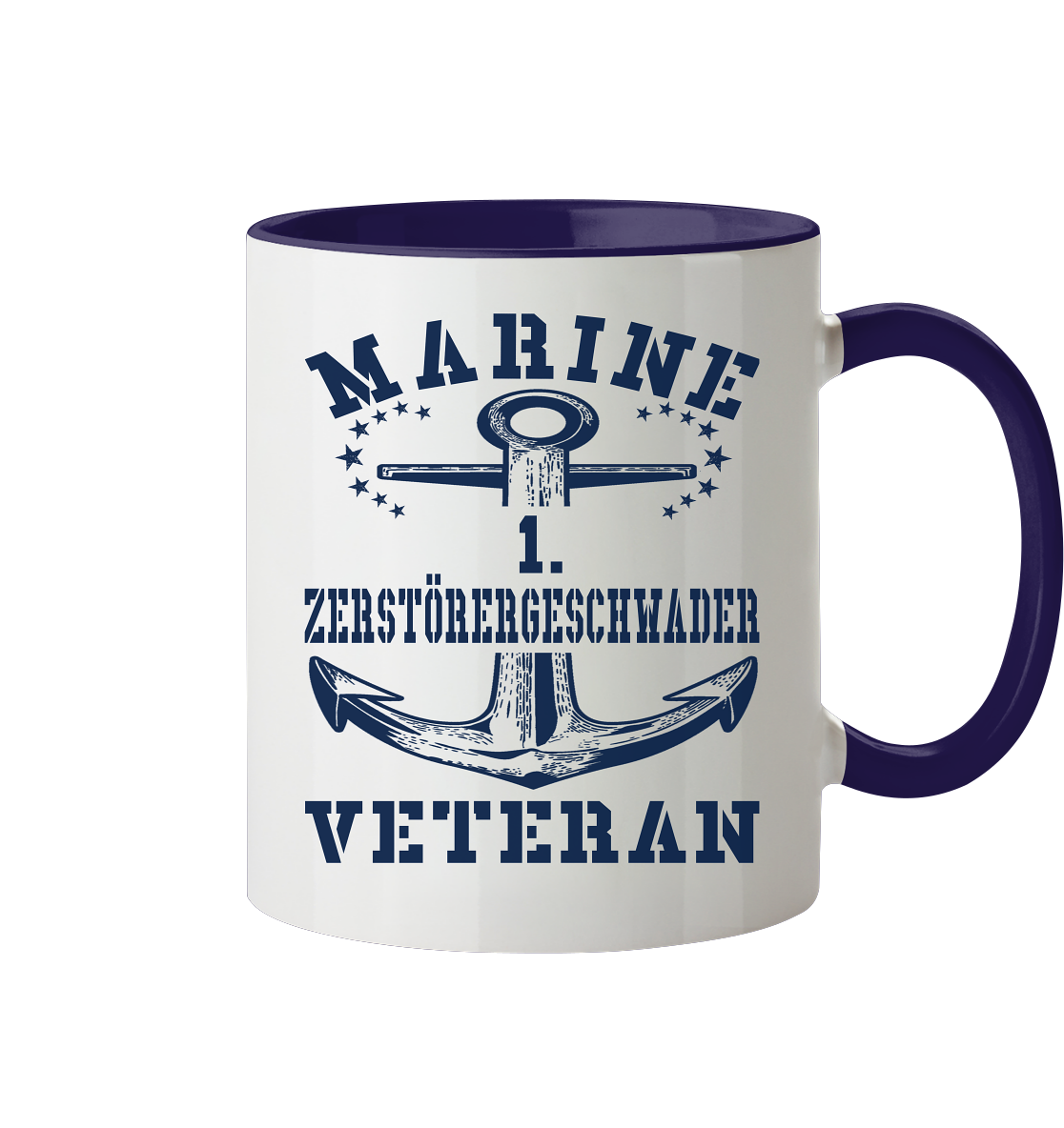 1. Zerstörergeschwader Marine Veteran - Tasse zweifarbig