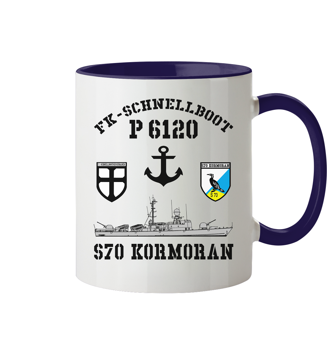 FK-Schnellboot P6120 KORMORAN 7.SG Anker - Tasse zweifarbig