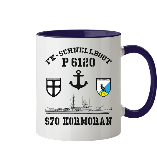 FK-Schnellboot P6120 KORMORAN 7.SG Anker - Tasse zweifarbig