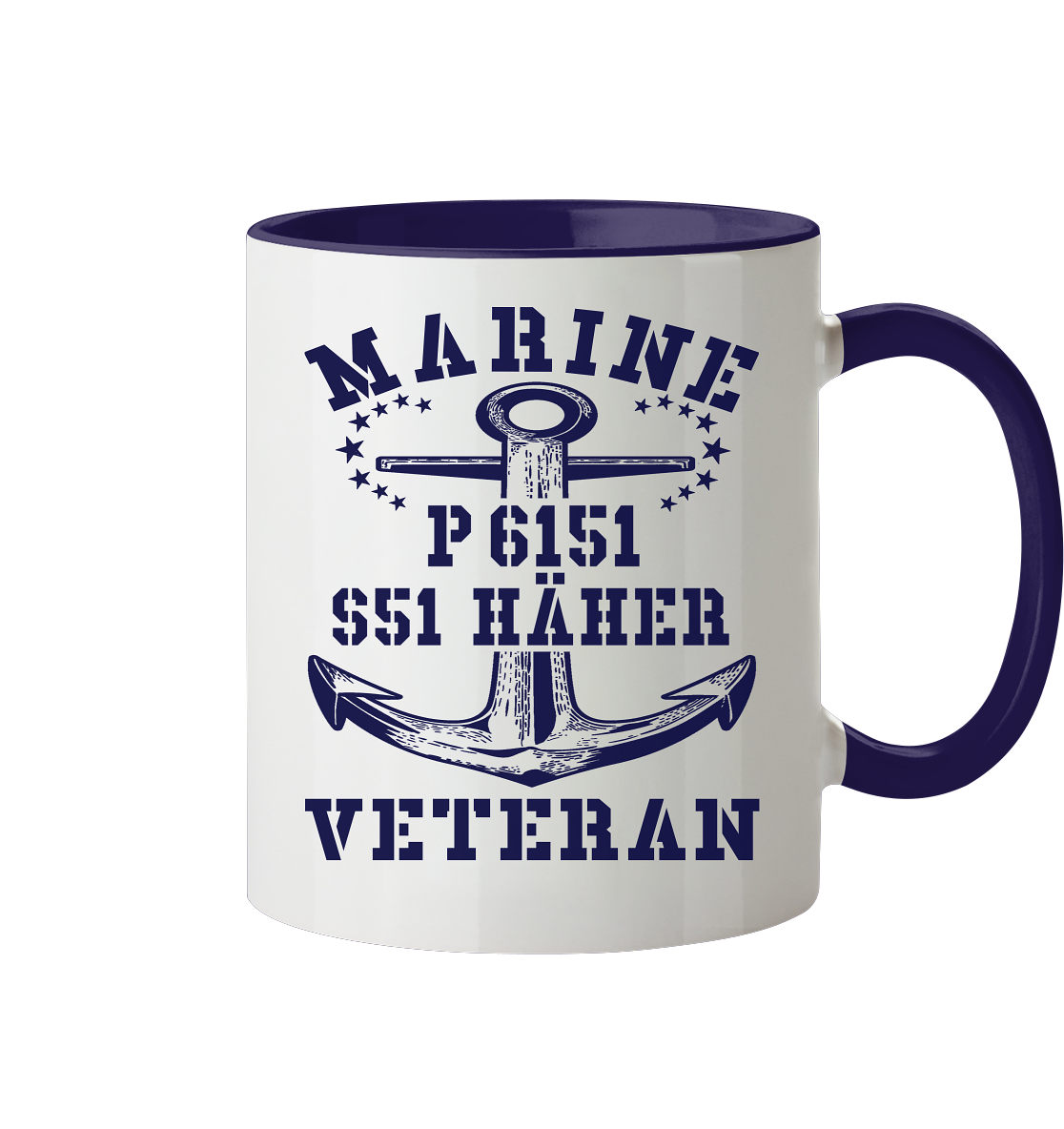 P6151 S51 HÄHER Marine Veteran - Tasse zweifarbig