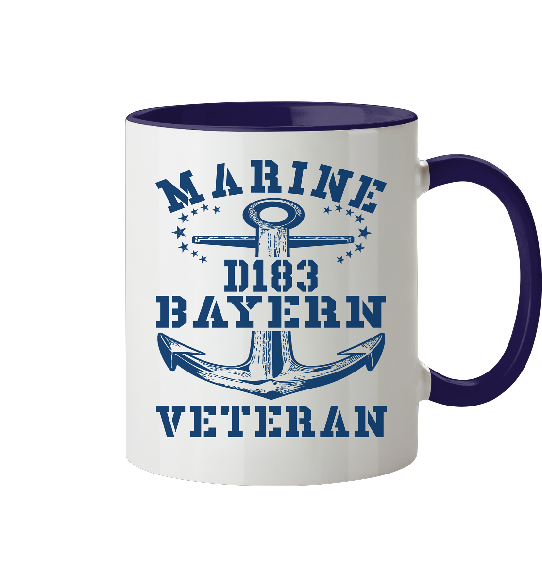 Zerstörer D183 BAYERN Marine Veteran - Tasse zweifarbig