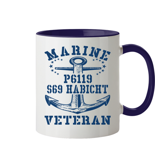 FK-Schnellboot P6119 HABICHT Marine Veteran - Tasse zweifarbig