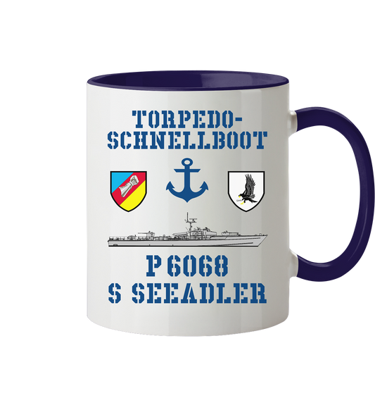 Torpedo-Schnellboot P6068 SEEADLER Anker - Tasse zweifarbig