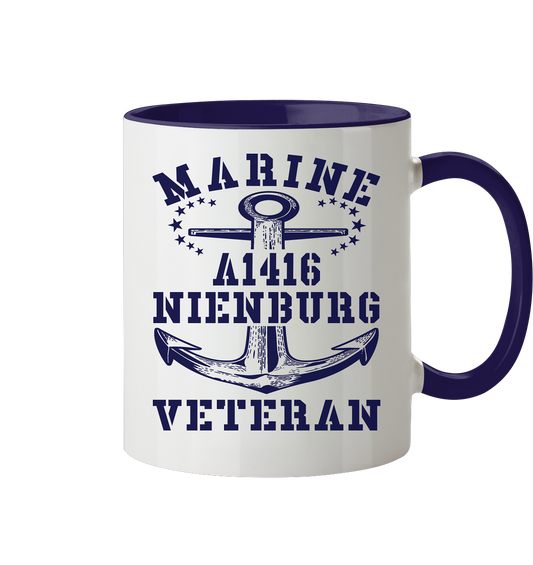 Troßschiff A1416 NIENBURG Marine Veteran  - Tasse zweifarbig