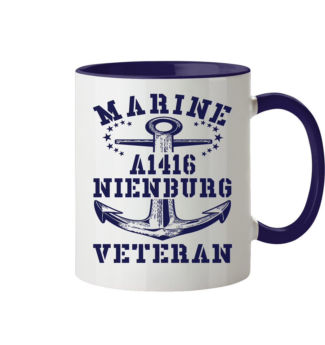 Troßschiff A1416 NIENBURG Marine Veteran  - Tasse zweifarbig