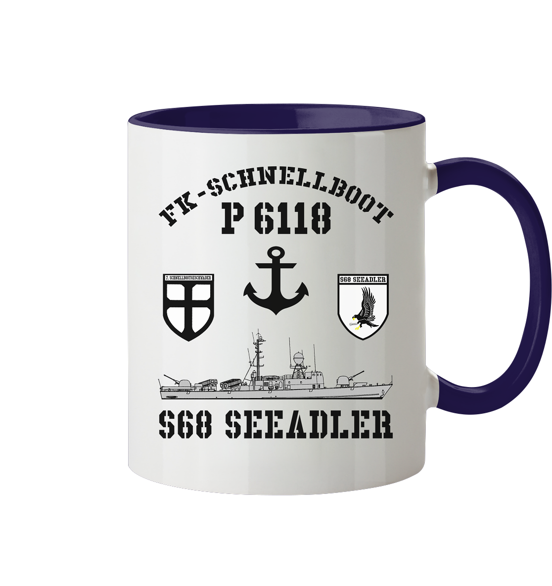 FK-Schnellboot P6118 SEEADLER 7.SG Anker  - Tasse zweifarbig