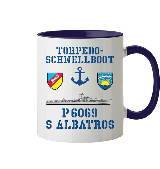 Torpedo-Schnellboot P6069 ALBATROS Anker - Tasse zweifarbig