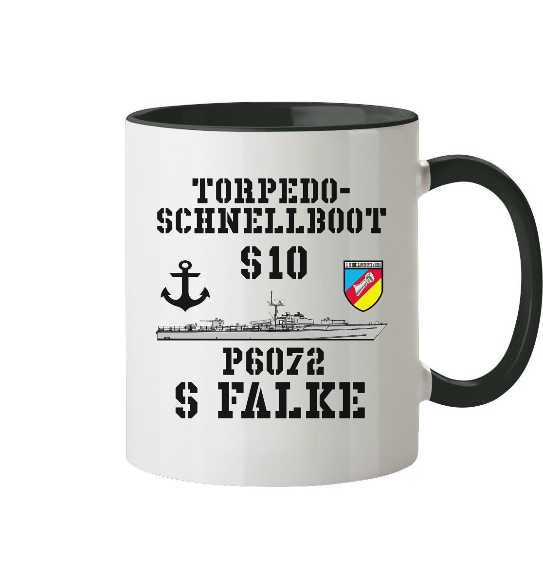 Torpedo-Schnellboot S10 P6072 FALKE Anker - Tasse zweifarbig