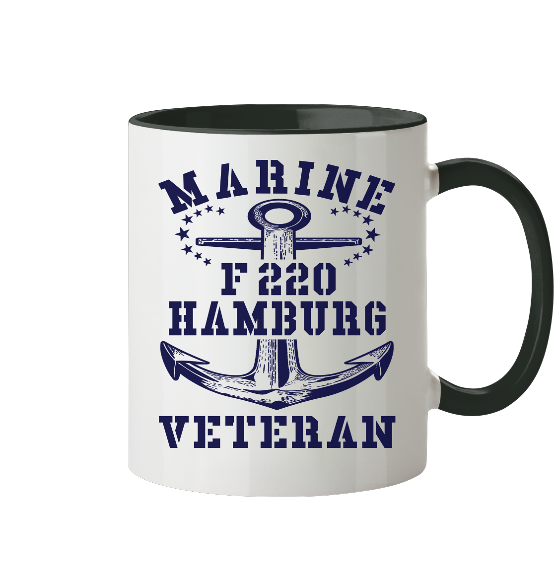 Fregatte F220 HAMBURG Marine Veteran - Tasse zweifarbig