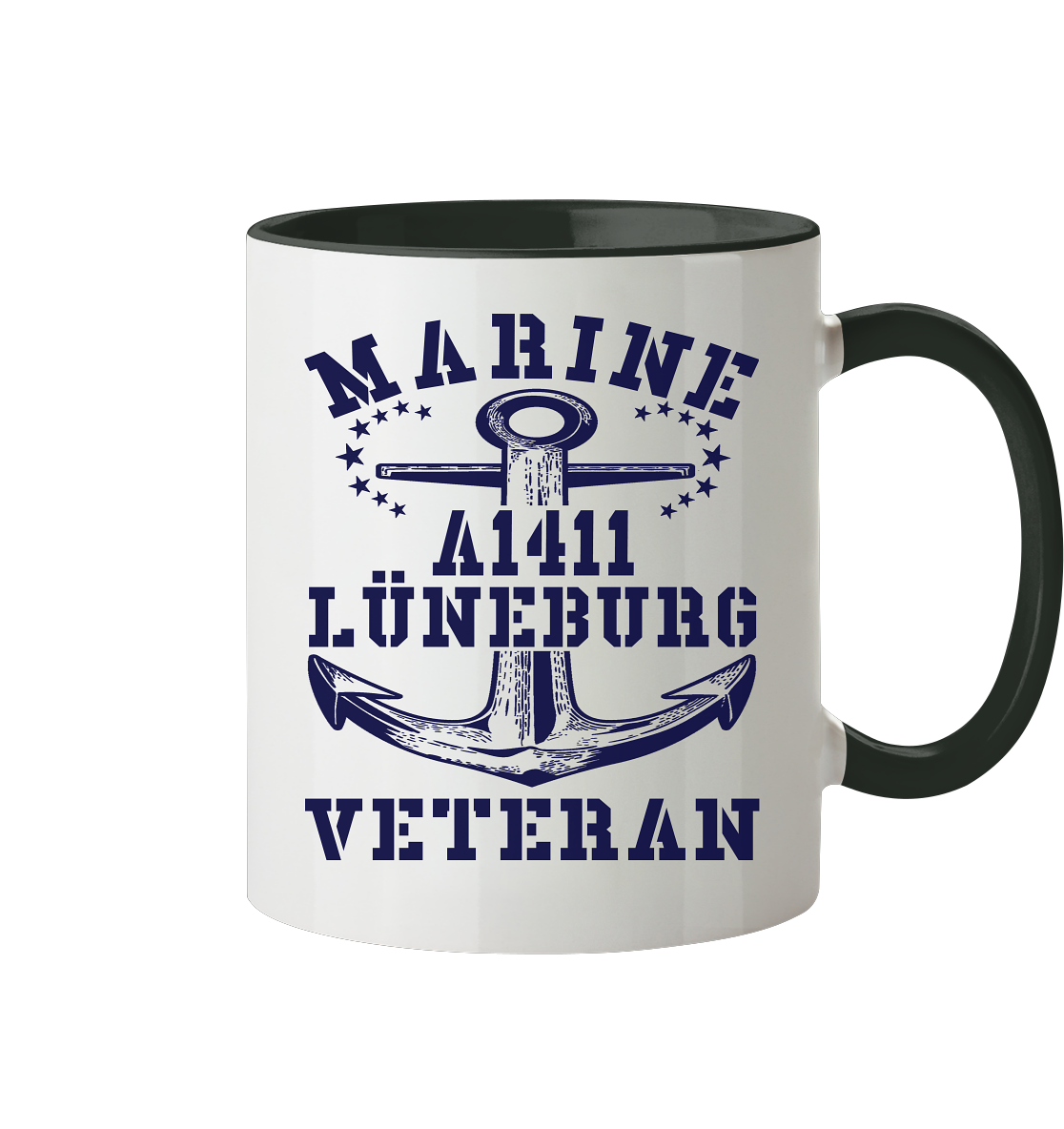 Troßschiff A1411 LÜNEBURG Marine Veteran - Tasse zweifarbig