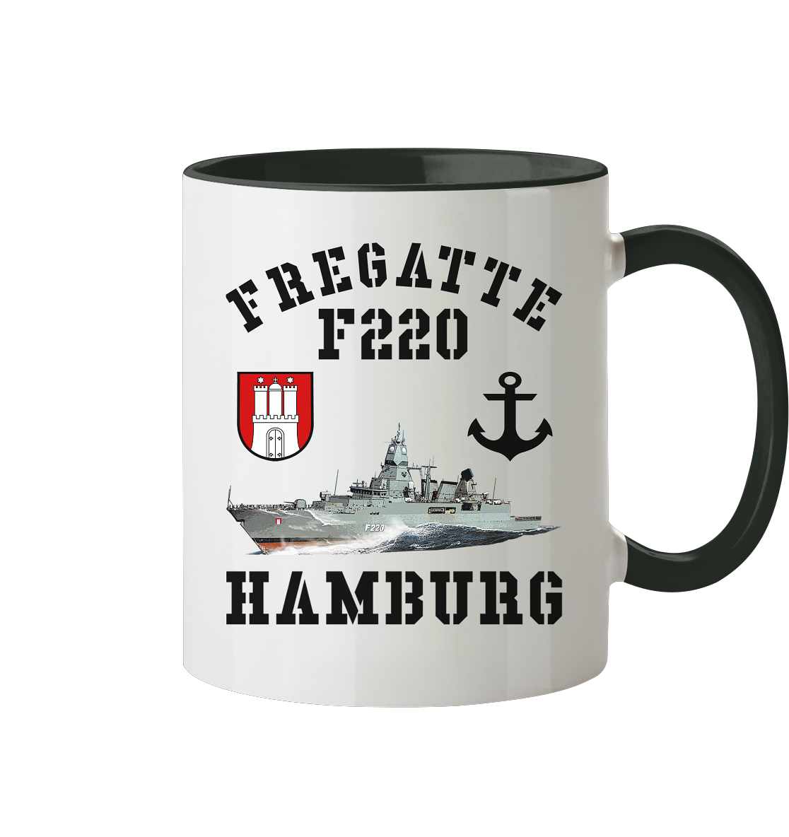 Fregatte F220 HAMBURG Anker - Tasse zweifarbig