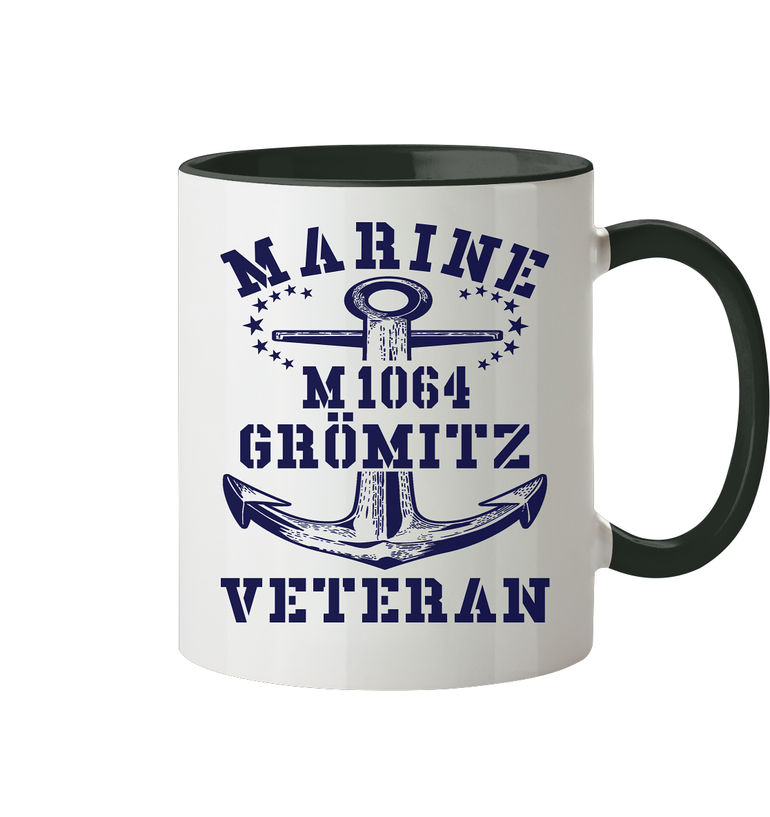 Mij.-Boot M1064 GRÖMITZ Marine Veteran - Tasse zweifarbig