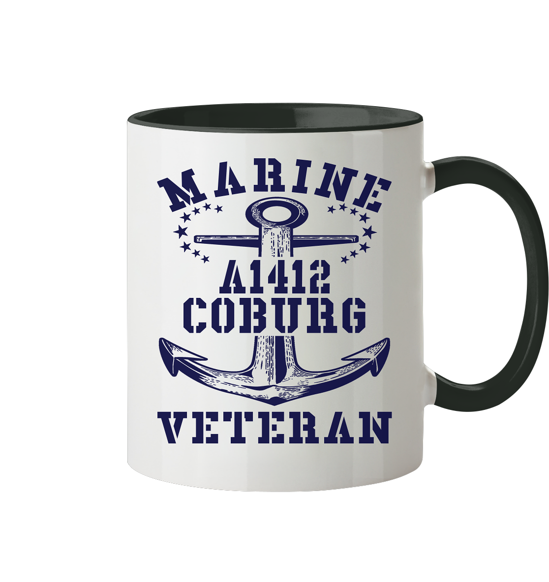 Troßschiff A1412 COBURG Marine Veteran  - Tasse zweifarbig