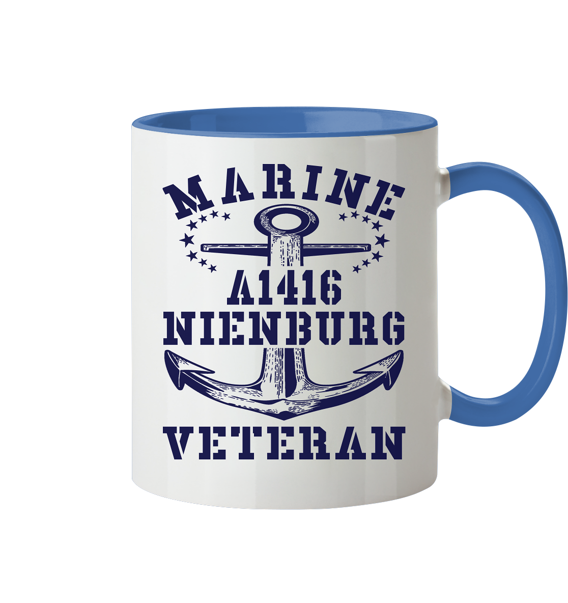 Troßschiff A1416 NIENBURG Marine Veteran  - Tasse zweifarbig