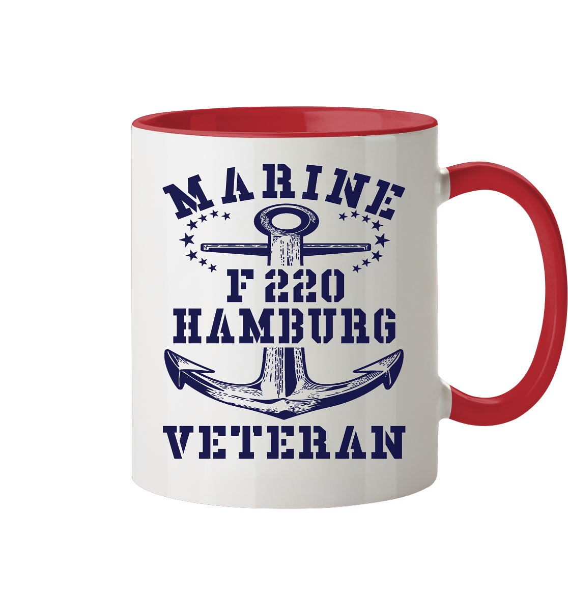 Fregatte F220 HAMBURG Marine Veteran - Tasse zweifarbig