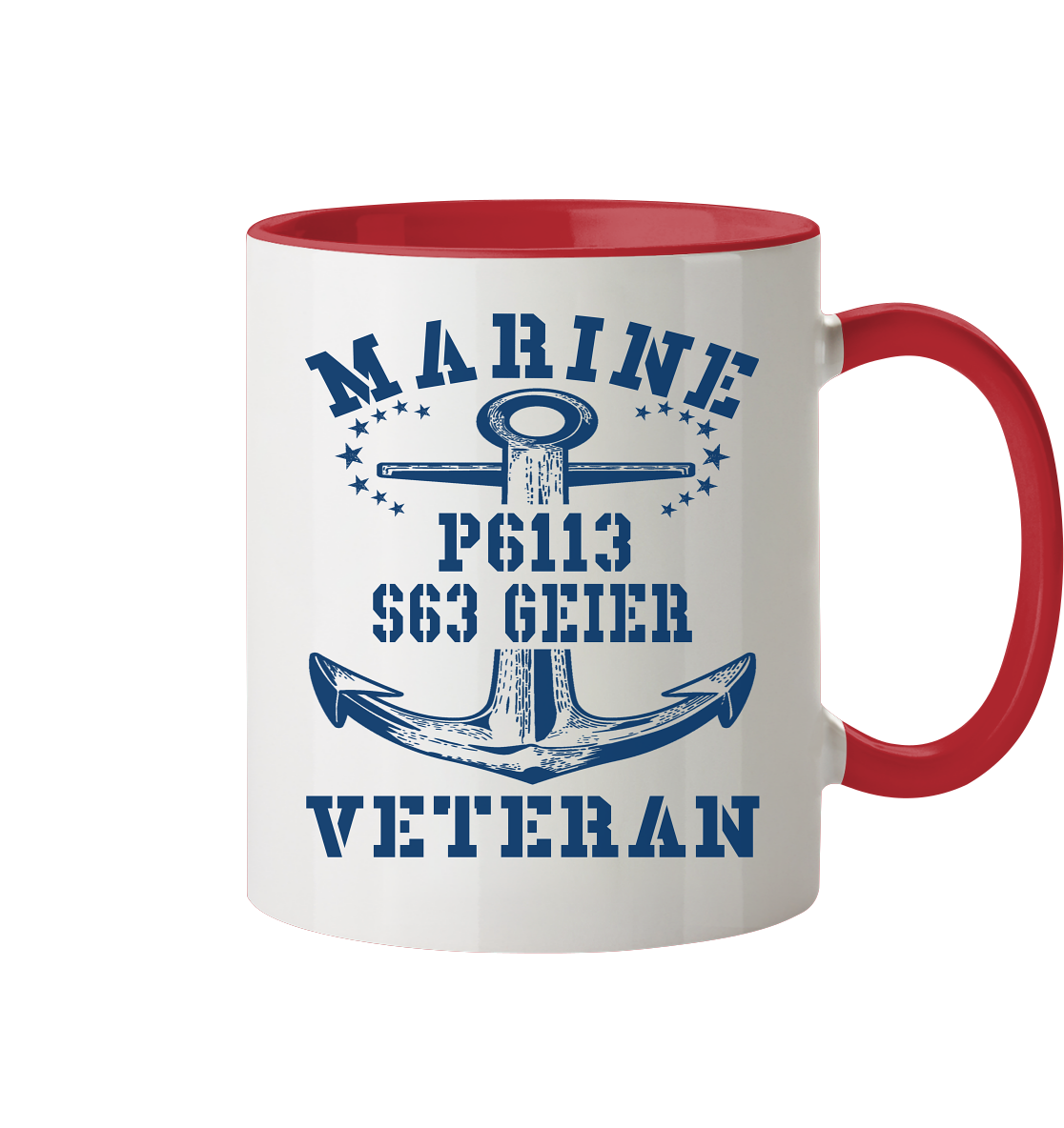 FK-Schnellboot P6113 GEIER Marine Veteran - Tasse zweifarbig