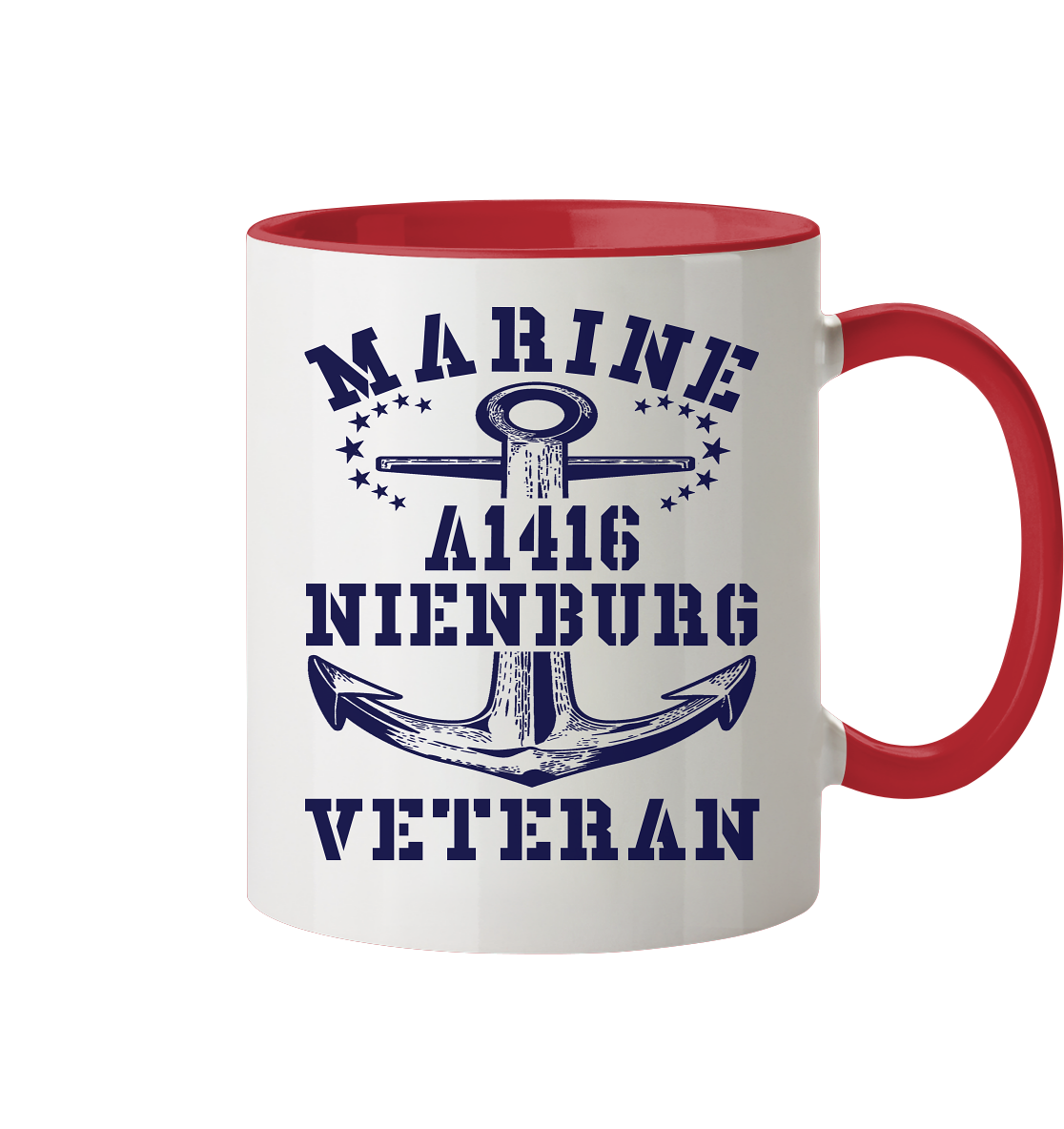 Troßschiff A1416 NIENBURG Marine Veteran  - Tasse zweifarbig