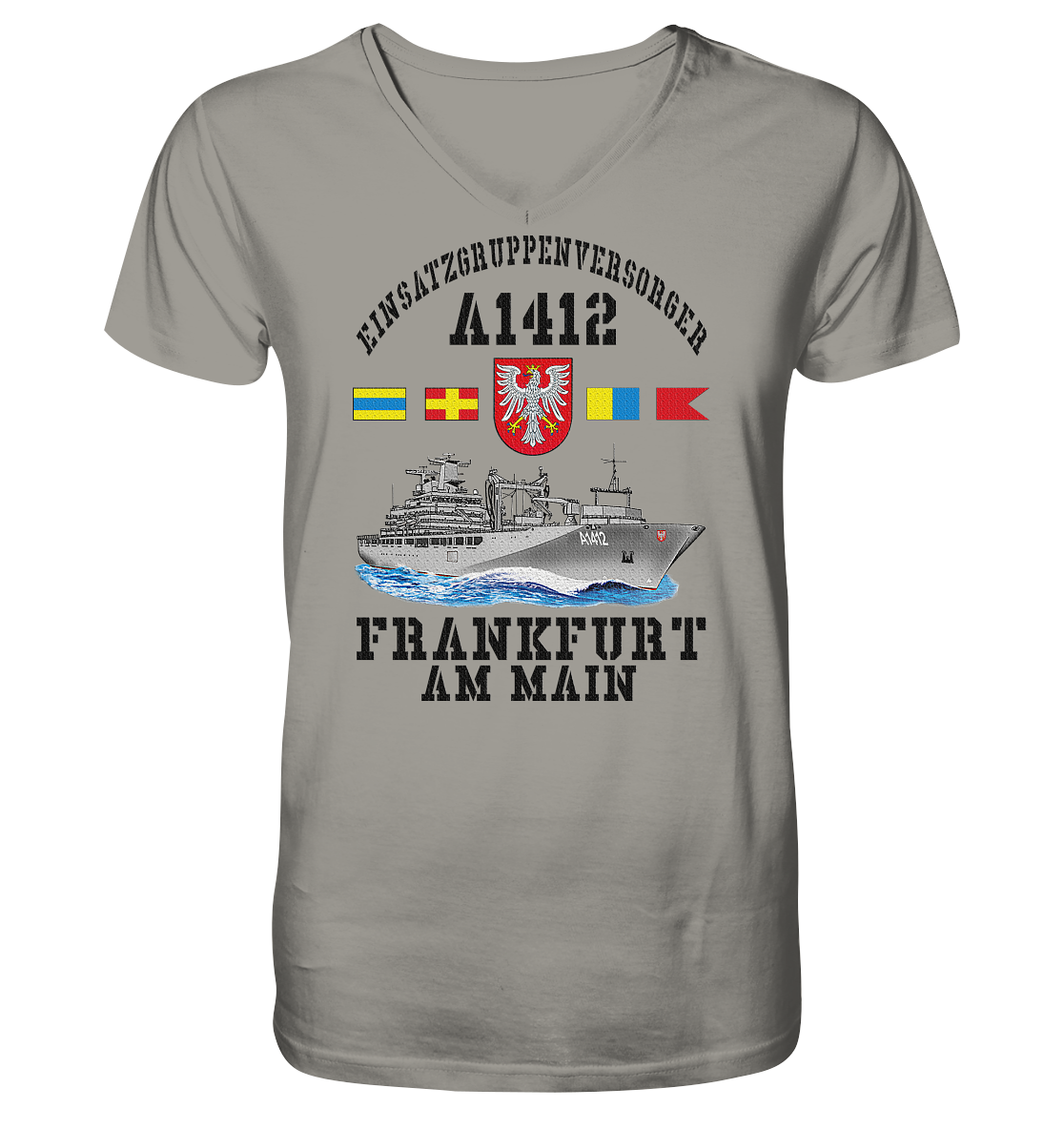 EGV A1412 FRANKFURT AM MAIN Flaggen - V-Neck Shirt