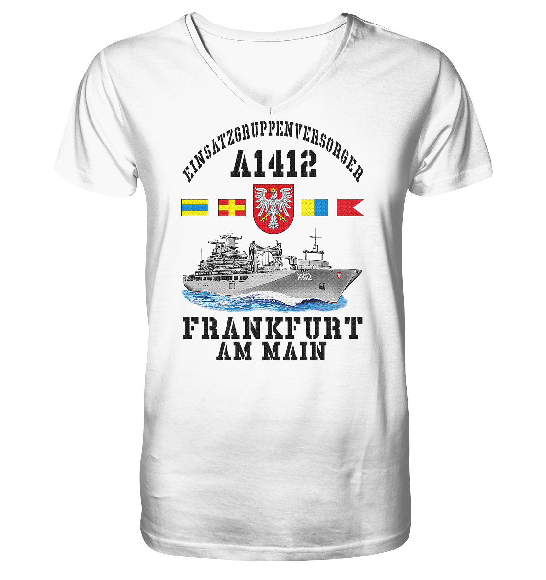 EGV A1412 FRANKFURT AM MAIN Flaggen - V-Neck Shirt